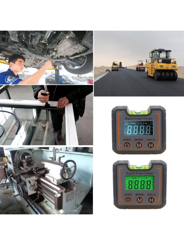 Digital Protractor Angle Gauge Finder Bevel Box Level Bubble Vial 360 Degree