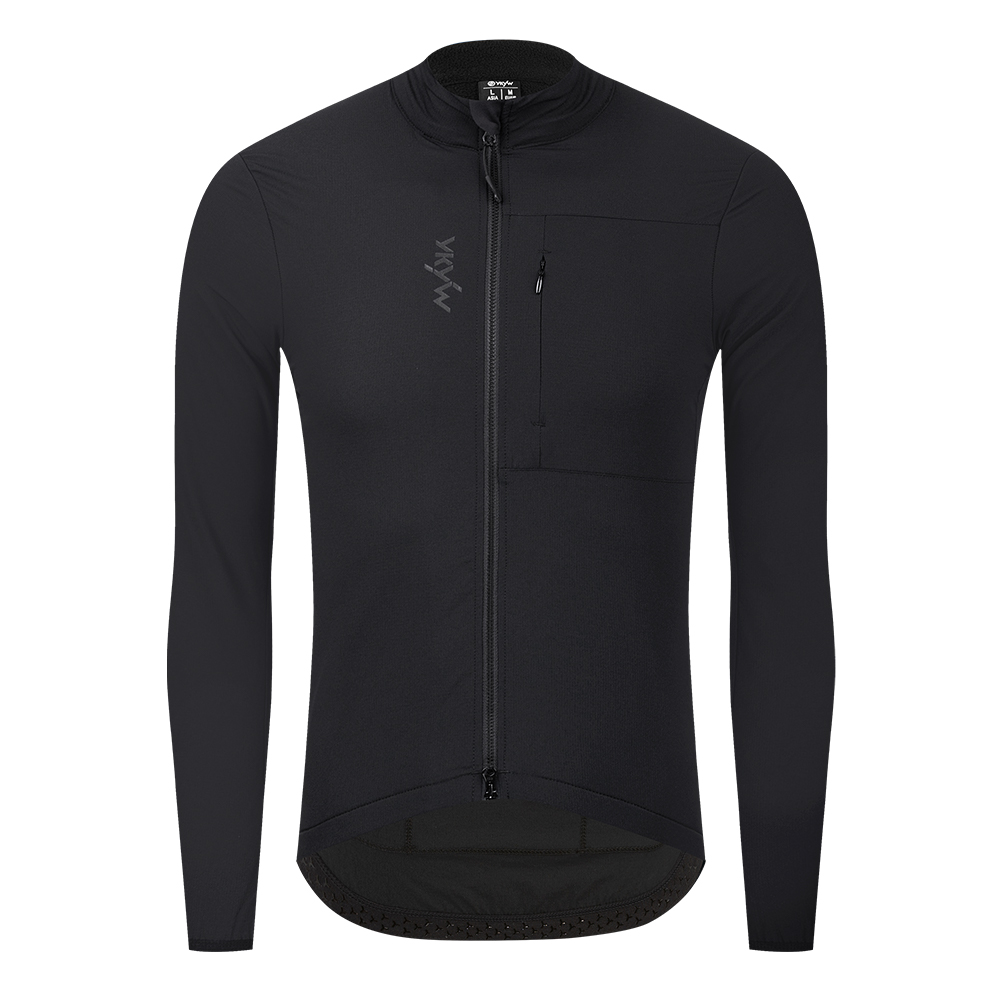 YKYWBIKE Men's Cycling Jacket 10-20°C Waterproof Windproof Bicycle Windbreaker Warmth Fleece Road Bike Jacket Cycling Clothing: M / black