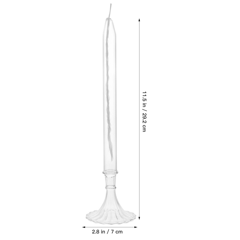 Glas Olie Kaars Transparante Olie Lamp Hervulbare Glas Pijler Kaars Olie Lamp: Transparent 2
