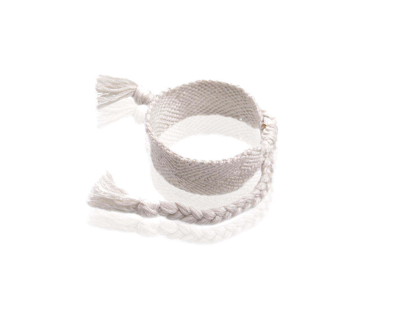 pure white single tone friendship bracelet misangas handwoven cotton embroidery cord versatile summer bracelet