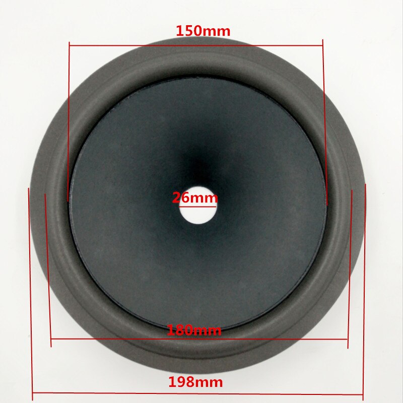 Ik Sleutel 10 Stks/partij 8 Inch Auto Speaker Foam Rand Rubber Ring Papier Kegels 195 Mm 26 mm 45 Mm Diy Reparatie Accessoires