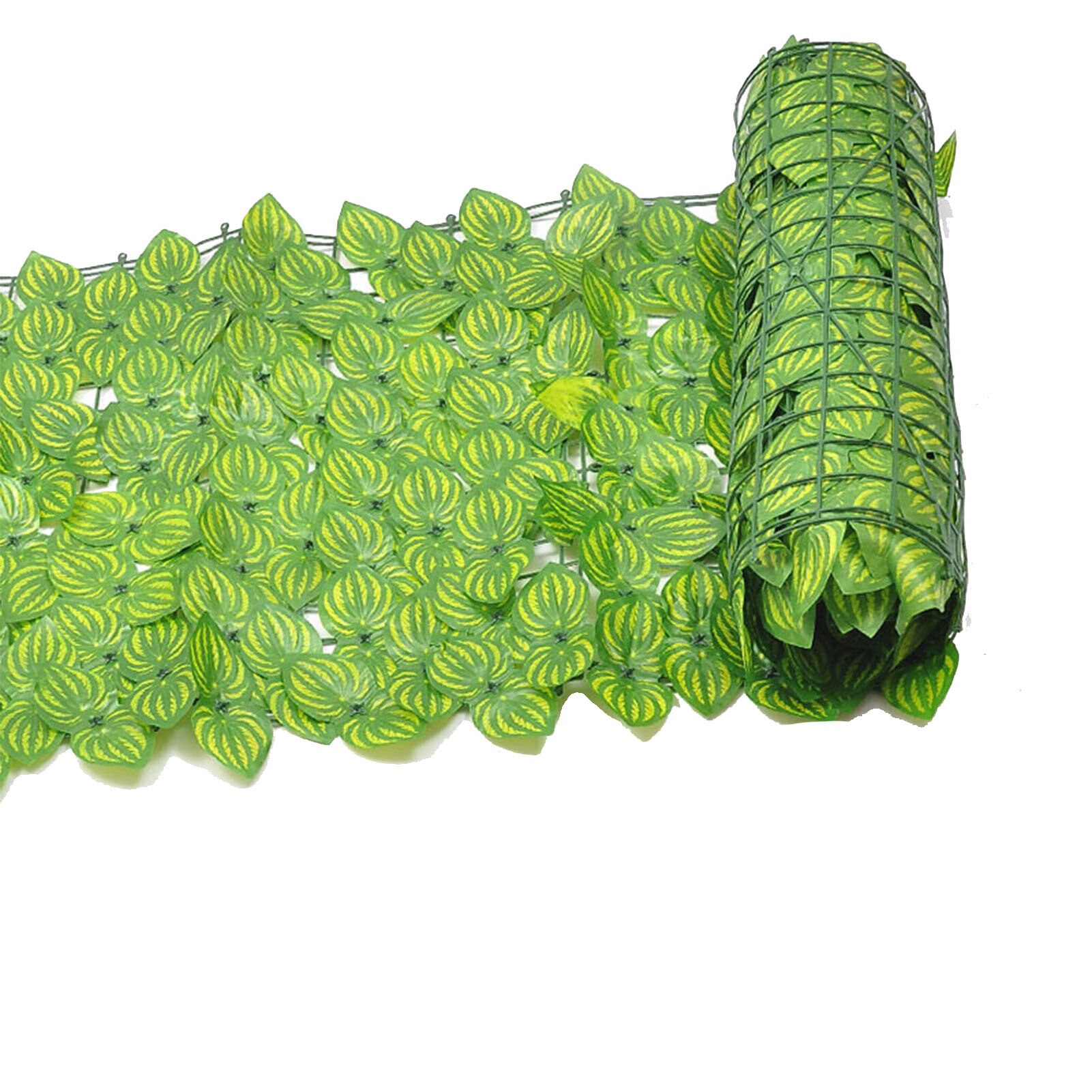 1x3m Artificial Ivy Leaf Hedge Screening Green Leaf Privacy Fence Screening Roll UV Fade Protected Privacy Artificial Fence: 08