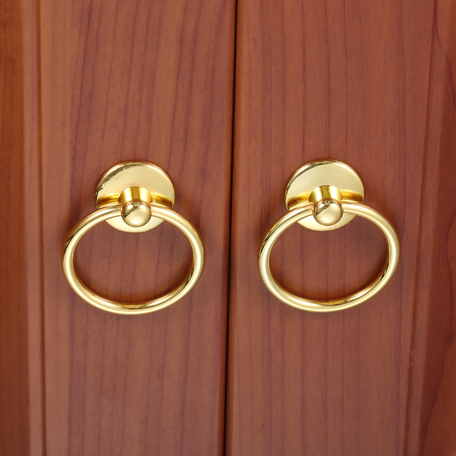 5 teile/satz Ring Knopf Einzigen Loch Metall Griff w/schraube Pull Decor Ktichen Schublade Schrank Gold Silber Schwarz Weiß antike Bronze