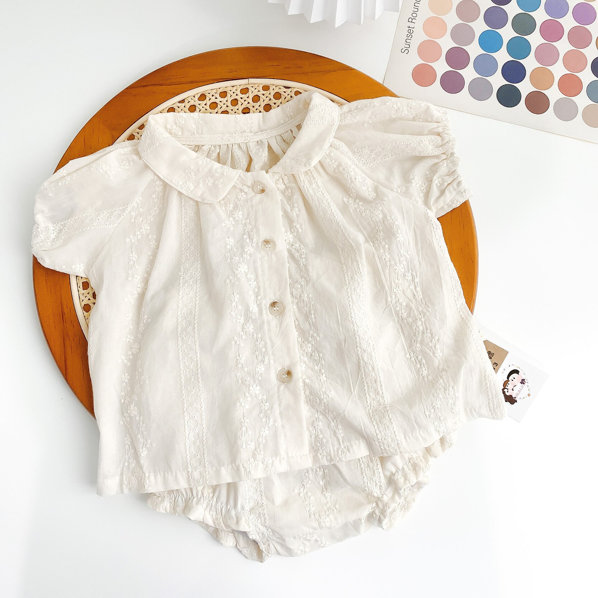 Conjunto de ropa para niña recién nacida, ropa para 0-2 años, 2 piezas, de algodón, para verano y primavera