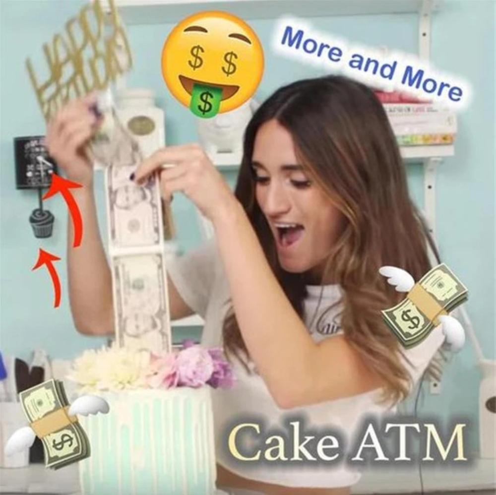 ATM verjaardag Feestelijke party cake spaarpot Cake ATM Gelukkige Verjaardag Cake Topper Spaarpot Grappig Cake ATM Gelukkige Verjaardag @ 5