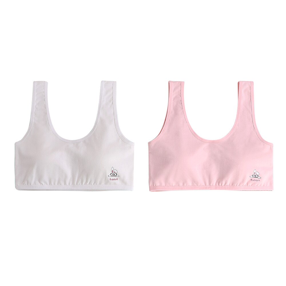 Canottiere intimo per bambini in puro cotone 2 pezzi canotte canotte canotte per bambini ragazza cartone animato stampato canottiera canotte Crop top