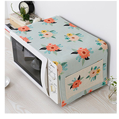 Cotton And Linen Fabric Microwave Oven Dust Cover High - Grade European Style Anti - oil Microwave Oven Protective Cover: AJ