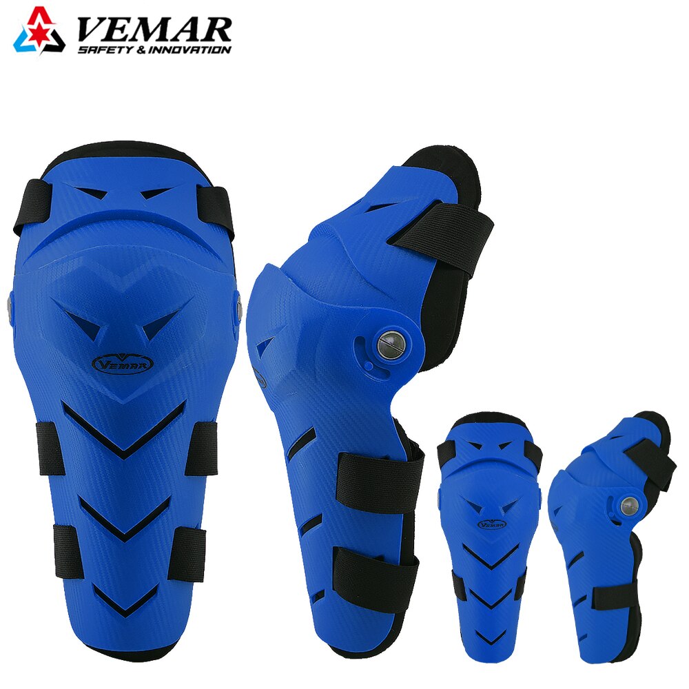 Motorcycle Protective Gear protection motocross moto MTB BMX DH Bike motorcycle knee protect 2 sets/4 pcs: Blue