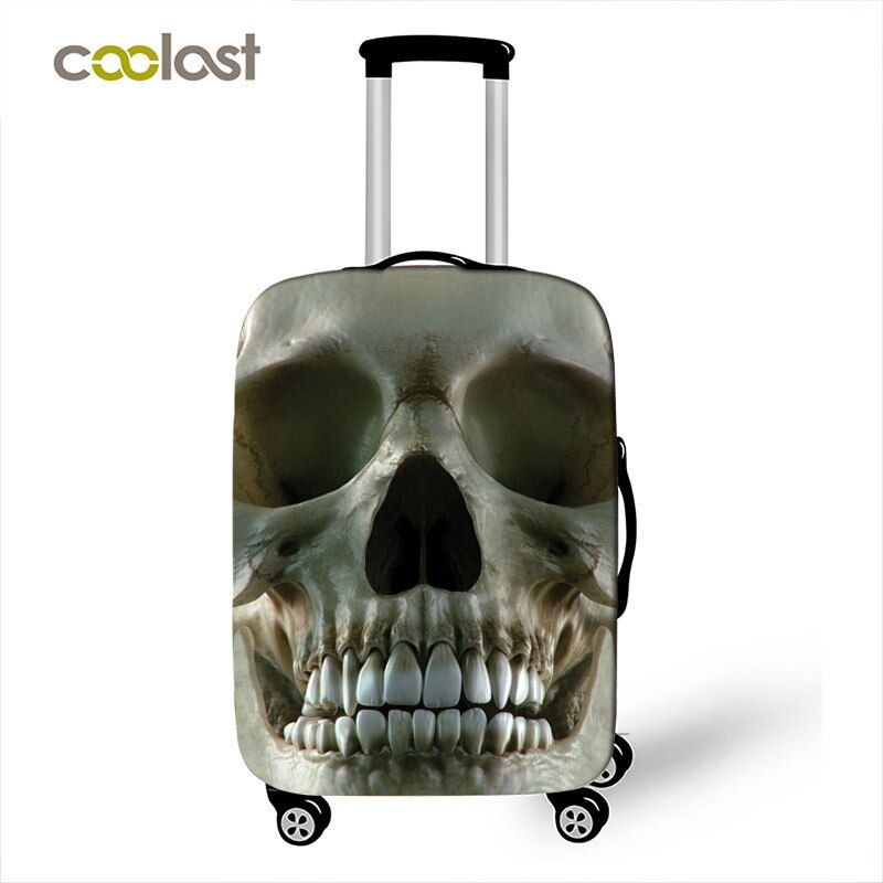 Punk Rock Guitar Rose Skull Suitcase Cover Travel Accessories Elastic Protective Luggage Covers Anti-dust Case Cover 18-32 inch: S / pxtgothic116
