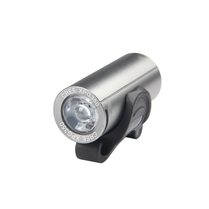 Oplaadbare 350 Lumen Bike Front Light En Fiets Usb Koplamp IPX4 Waterdicht Voor Fietsen: Zilver