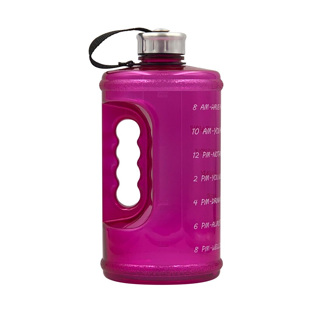 Grote Capaciteit Bidon 73Oz Fitness Oefening Water Fles Met Tijd Sport Fietsen Waterkoker # YL5: Rood