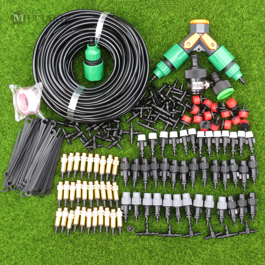 MUCIAKIE 30 M 25 M 20 15 10 M Garten Beschlagen Sprinkler Bewässerung System Bewässerung Bausätze mit Einstellbare Nebel sprühen tropf Stecker