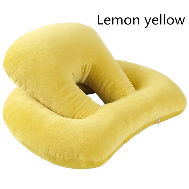 Oreiller de bureau multifonction pour dormir, voyage, Portable, innovant, corps, dos, pliable, protection du cou: YELLOW