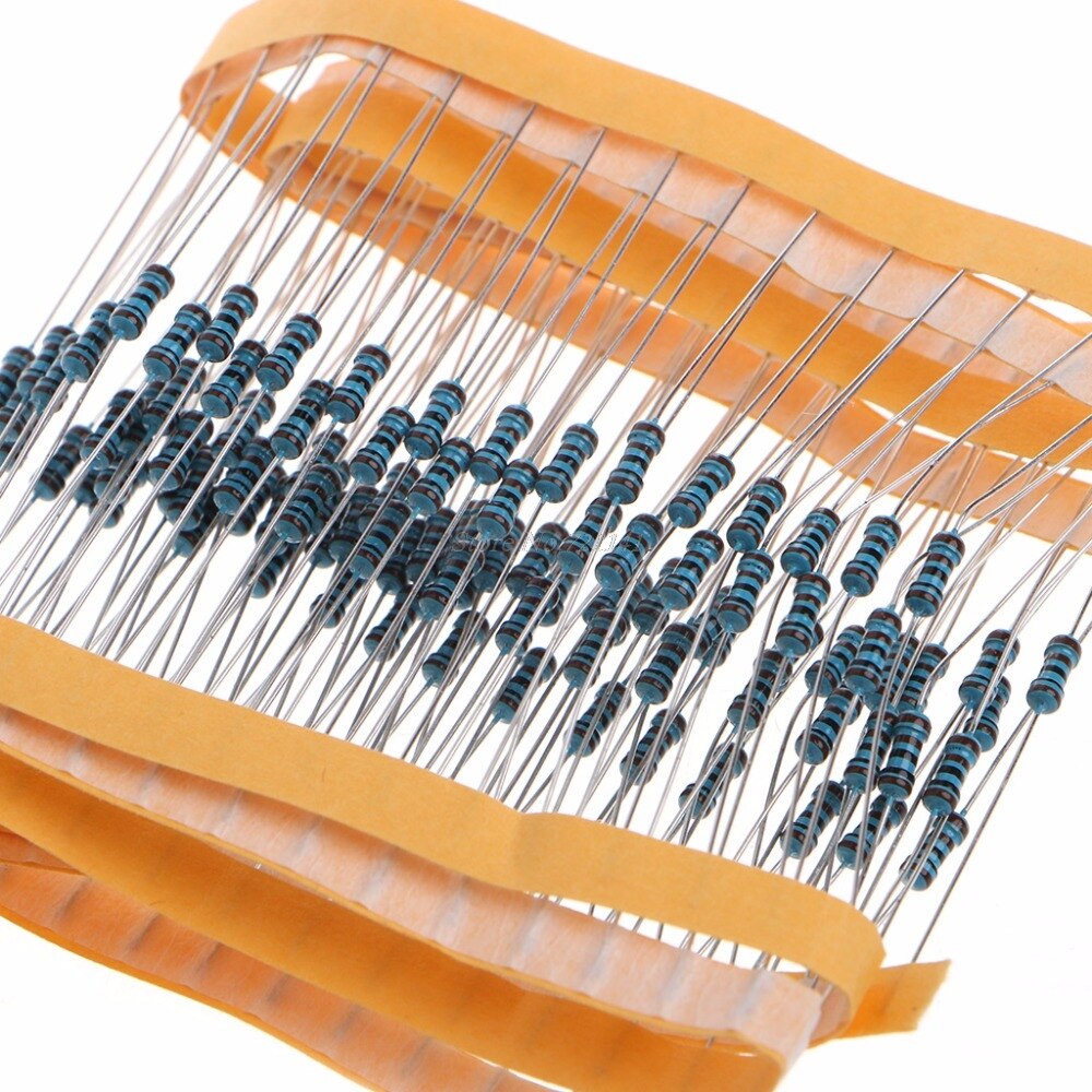 100 Pcs 1k ohm 1/4W Metal Film Resistor 1kohm 0.25W 1% Metal Film Resistors