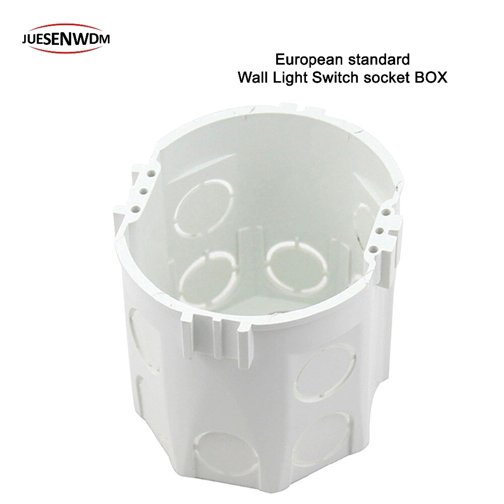 EU Light Switch socket Round Wall mounting box for Embedded Internal mounting box