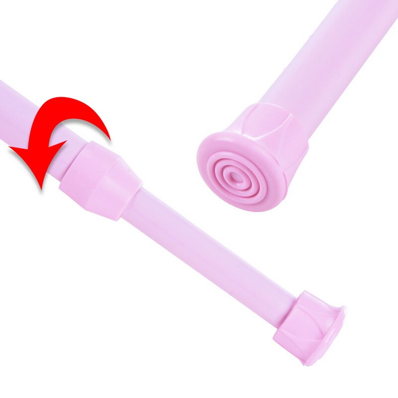 Multifunctional Adjustable Telescoping Shower Curtain Rods And Accessories Pole Rod Hanger Spring Loaded Bathroom Product