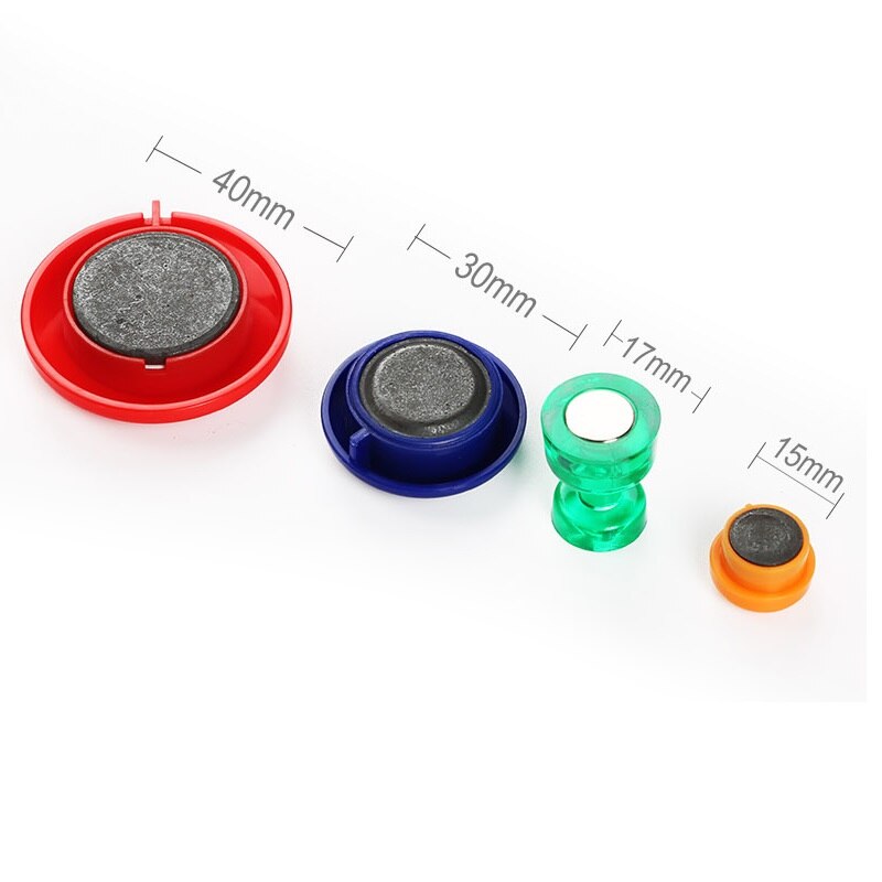 Botón magnético clásico para pizarra blanca, alfiler magnético para nevera de 15mm/17mm/20mm/30mm/40mm, suministros escolares y de oficina, H6699