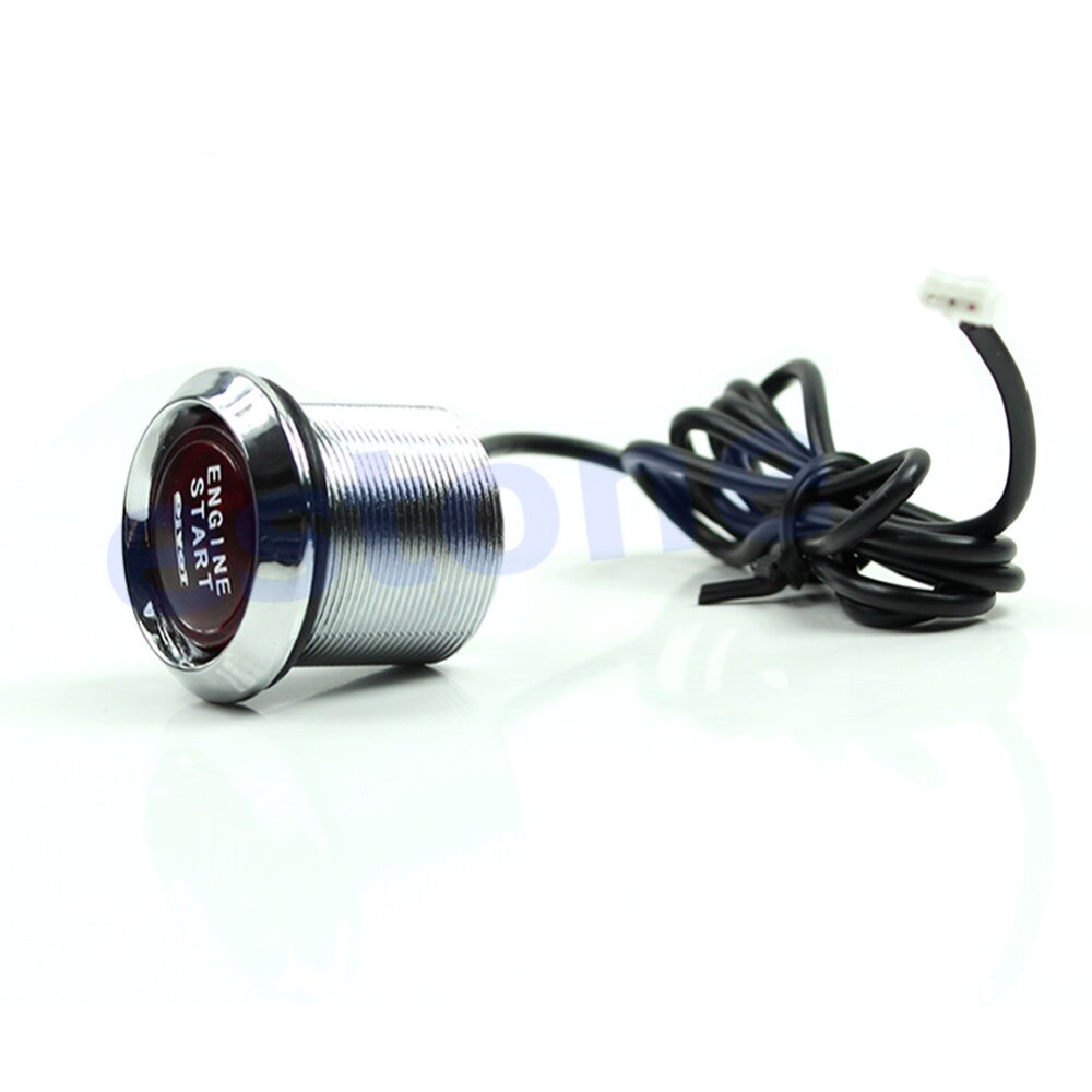 1 Set Universal 12V Car Engine Start Push Button Switch Ignition Starter Kit Red LED