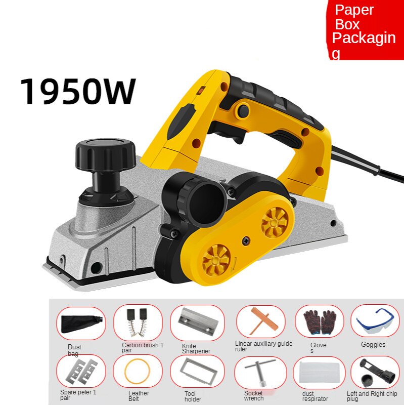 Cepillo eléctrico multifunción de 1950W, kit de herramientas eléctricas para carpintería, carpintero, de cobre, de mano