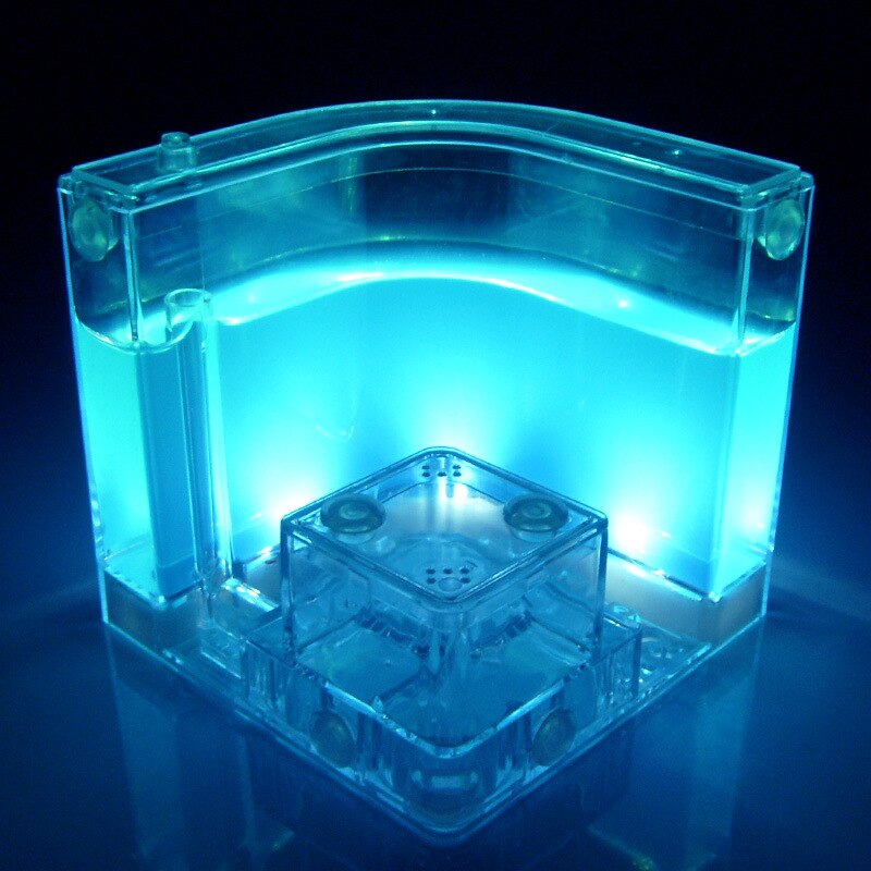 USB Colorful Insect Feeding Box with LED Light Ant Farm Ant House Castle Insect Box Ecological Toy Education Model: Blue