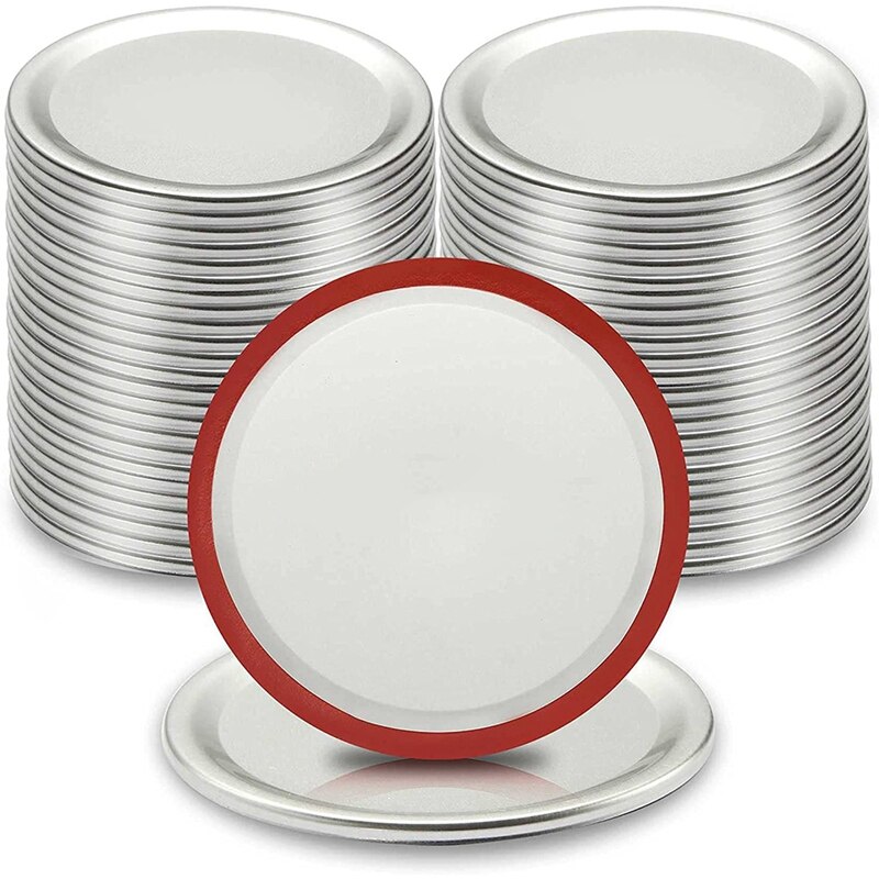 Esuduky 52 stuks Mason Jar Deksels met Ringen Normale Mond