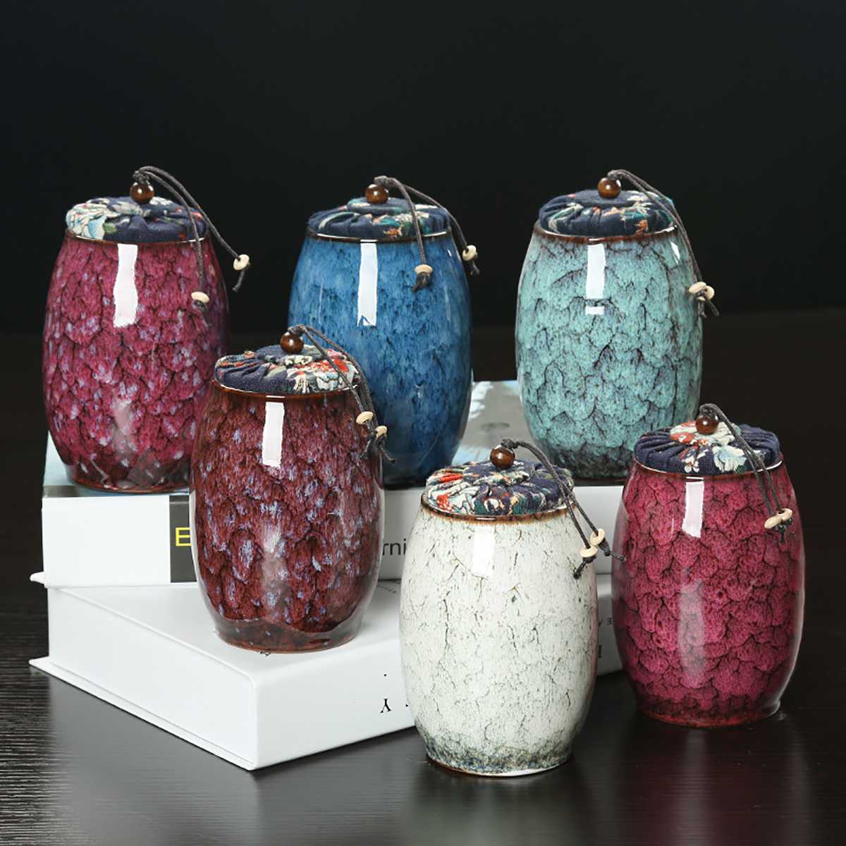Isglasyr kremering urnor begravning souvenir husdjur katt kremering urn fåglar mus aska kista columbarium husdjur minne 8.3*13.3cm