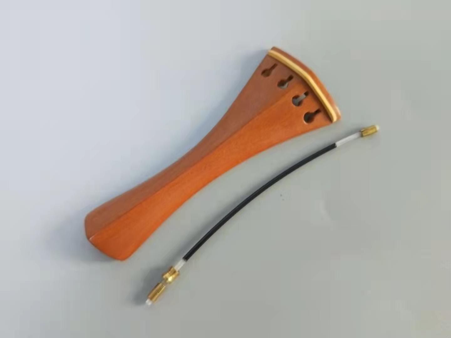 1PC Violine Schwanz Stück 4/4 Mit Nylon Schwanz Darm Geige Teile Saitenhalter: Schokolade