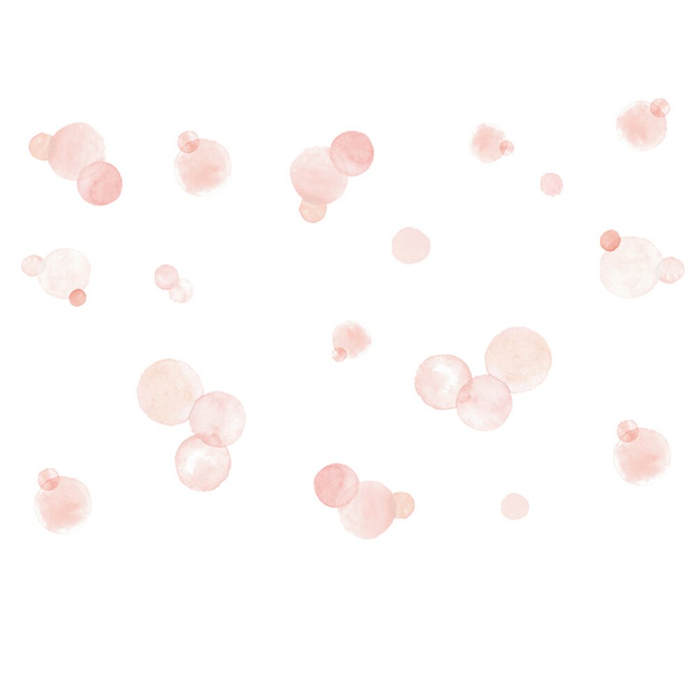 BallenShiny Pink Polka Dots Kids Room Baby Room Wall Stickers Children Home Decor Nursery Wall Decals For Kids Room Wallpaper