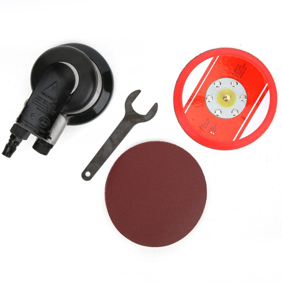 Yc -2551 luchtschuurmachine, pneumatische schuurmachine, 5- inch polijstmachine met 180#  suède schuurpapier, accessoires voor elektrisch gereedschap
