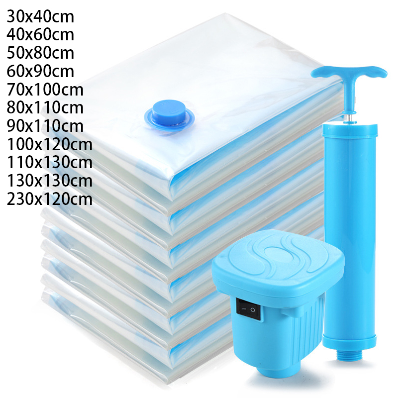 Folding Vacuum Seal Storage Bags Wardrobe Organizer Space Saving Bags for Clothes Pillow Bedding Blanket Packaging Storager Bags