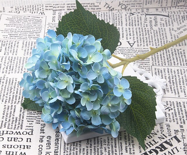 Dia 20cm stor størrelse kunstig hortensia gren silke blomst hjem dekoration bryllup: 8