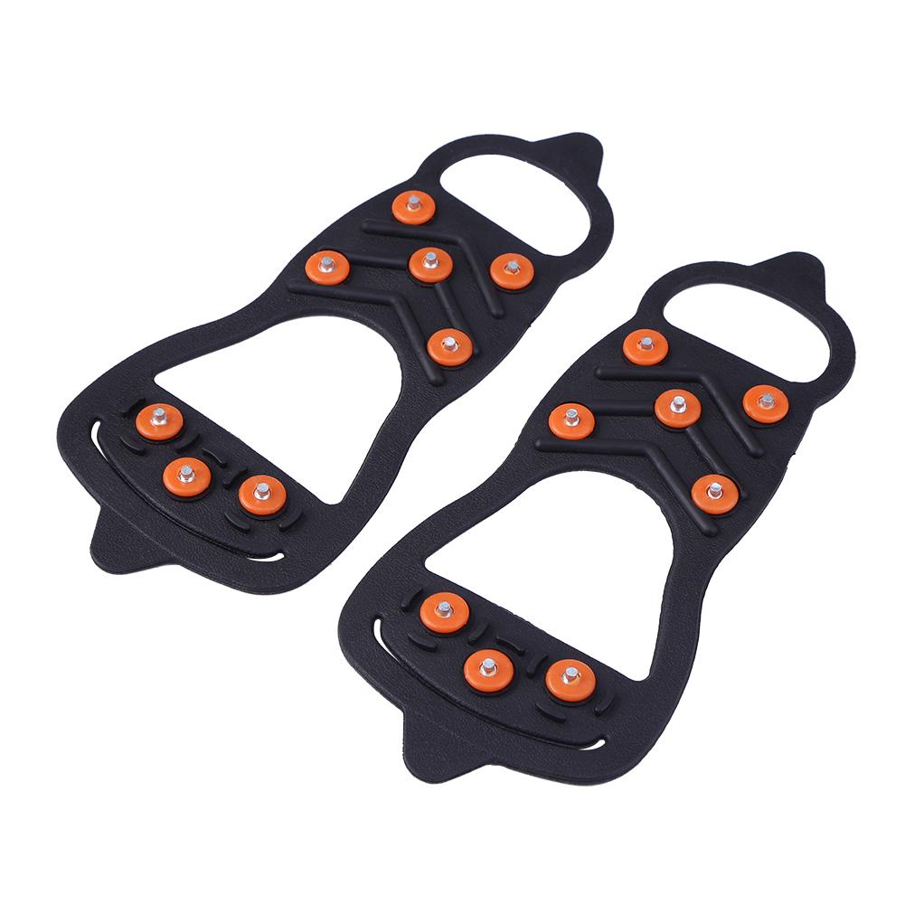 Fishing Lock Buckle 8 Studs Shoe Spiked Grips Cleat Not Easy Fall Off Crampons Outdoor Climbing Anti Slip Shoes Cover