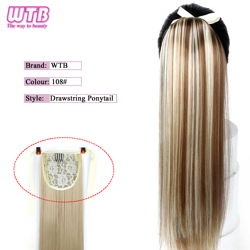 WTB-coletas rizadas cortas sintéticas para mujer, coletas onduladas con cordón resistente al calor, color negro y marrón: #10