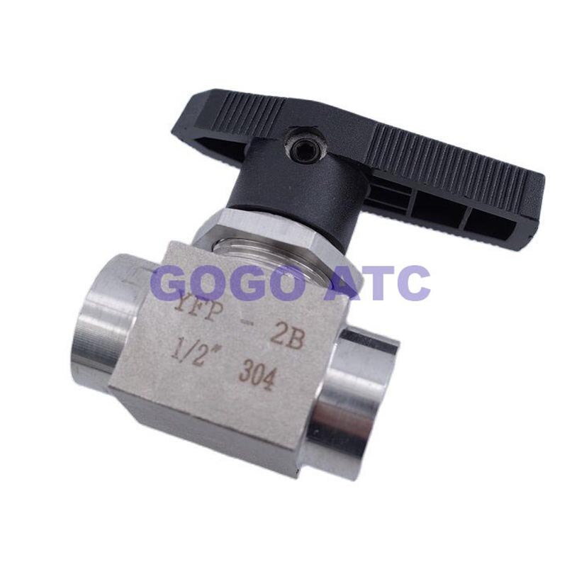 Free ship Tee Ball valve female G thread stainless steel 304 three way Horizontal Panel Switching ball valve