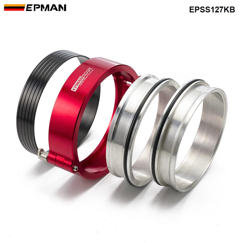 Epman Uitlaat V-Band Klem Hoge Druk Hd Klem Voor 5 &quot;127Mm Radiator Slang Wastegate Flenzen Turbo dump Pijp EPSS127KB: Rood