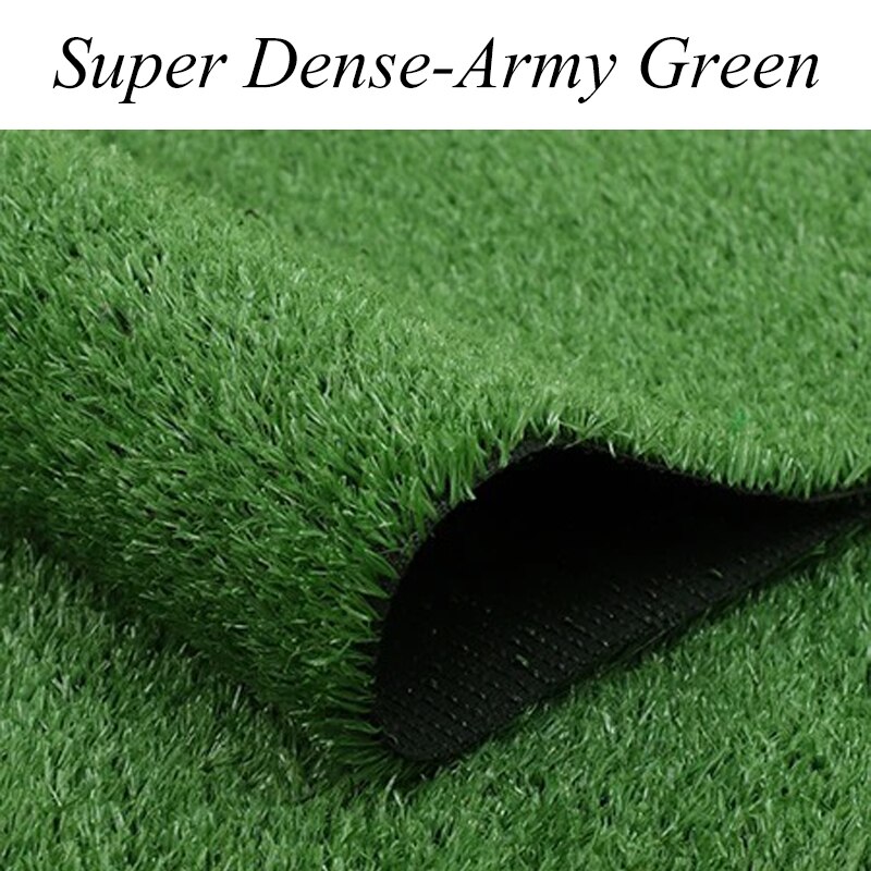 Artificial Turf Human Made Simulation Lawns Moisture-proof Mildew-proof Sod for Garden Football Yard Kindergarten Decoration: Sup D Army Green