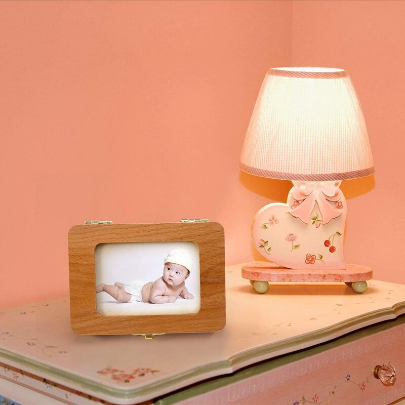 Tand Keepsake Box, Baby Tanden Doos Melk Tanden Besparen Organizer Kit, tand Collection Met Fotolijst Geheugen Opslag Souvenir