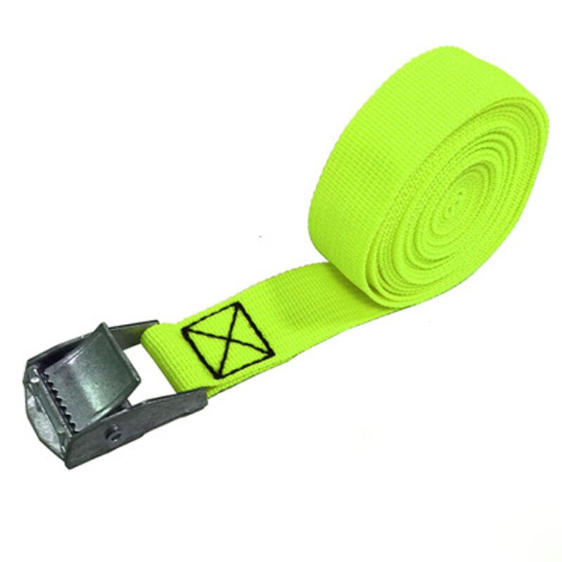 25mm * 3m Auto Bagage Tas Lading Spanband Zinklegering Zink Nylon Auto Spanning Touw Tie Down strap Sterke Ratchet Riem Zwart Rood: green