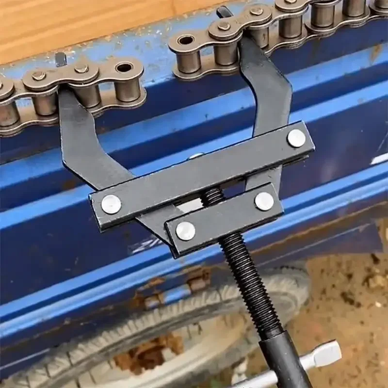 Herramienta de conexión de cadena de motocicleta y bicicleta, Kit de herramientas de cadena de rodillo tensor, cortador de cadenas de 50-100CM, soporte de tensión de reparación