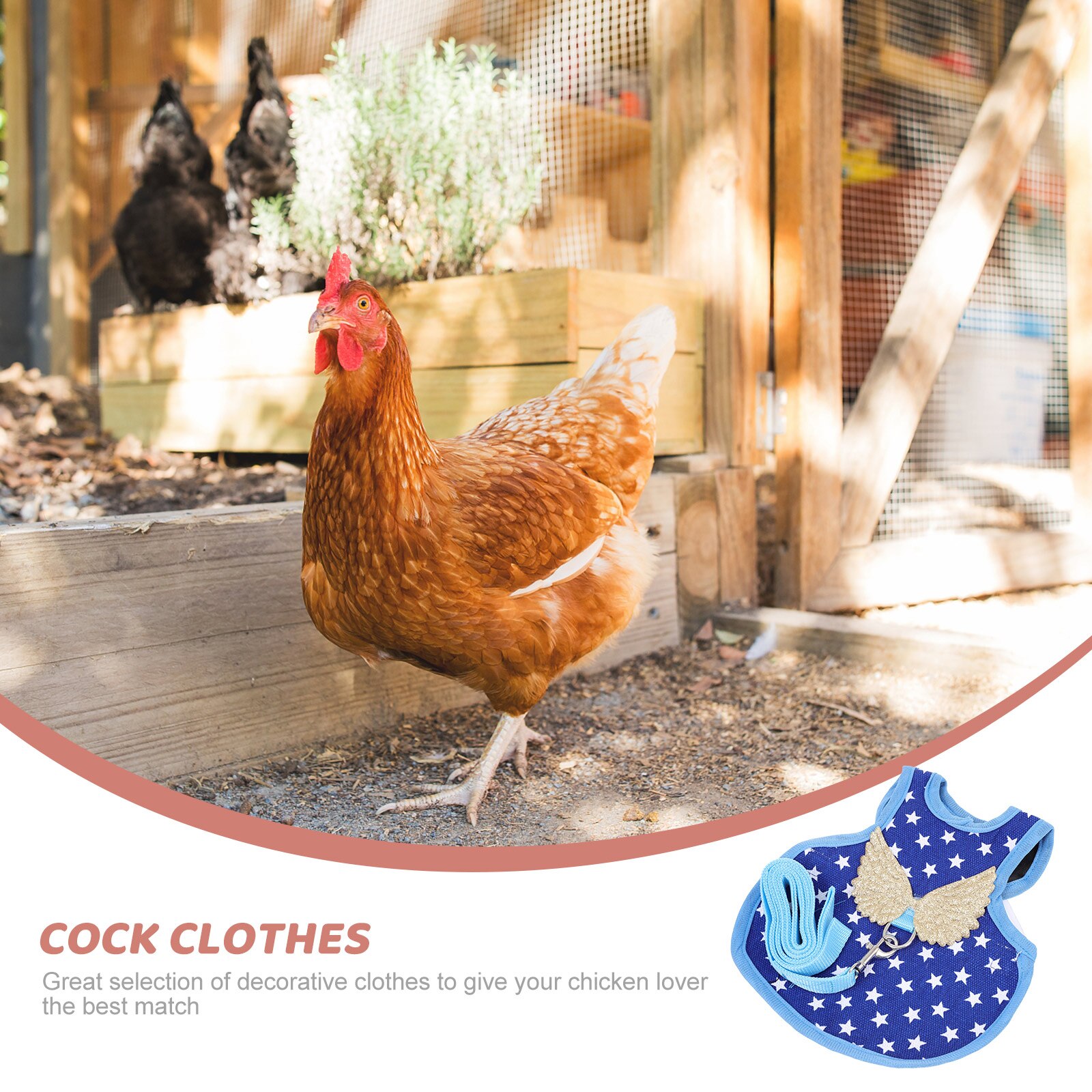 Adjustable Chicken Harness Duck Harness with Leash Hen Pet Harness Rooster Costume