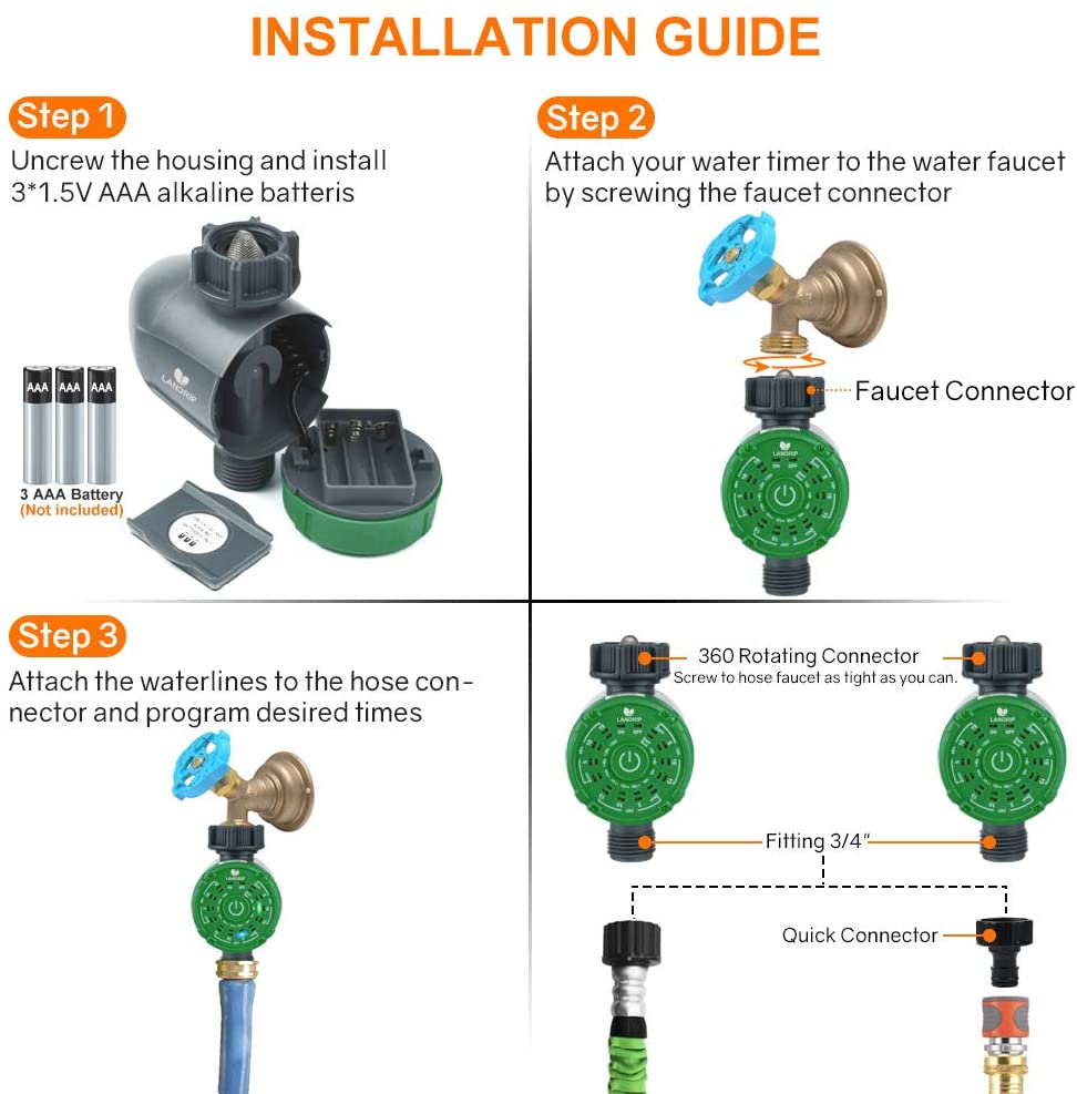 Garden Watering Timer Outdoor Automatic Irrigation System watering system timer