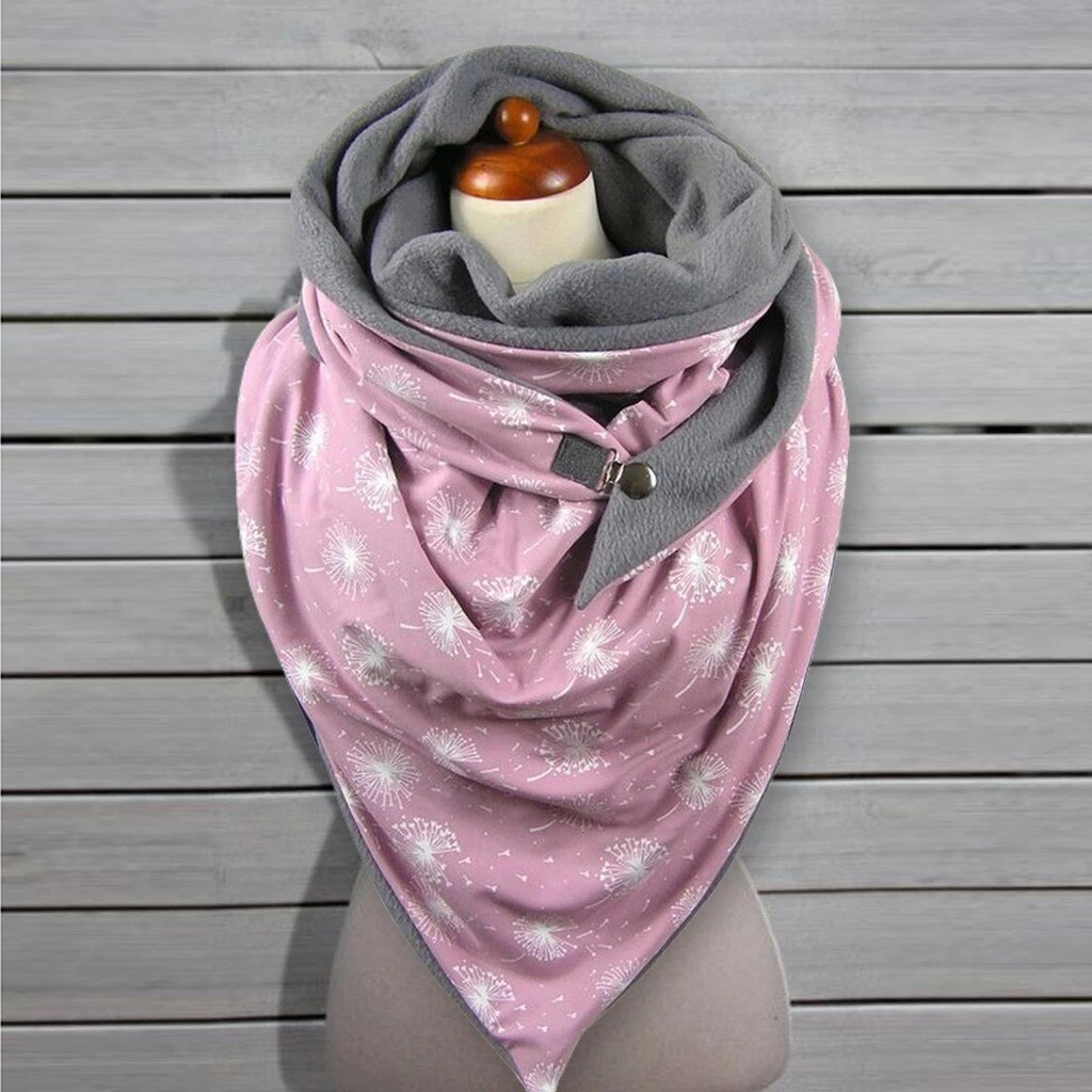 Soild Dot Printing Button Sjaal Vrouwen Luxe Soft Wrap Casual Warme Sjaals Foulard Femme Hijab Sjaal Bufanda