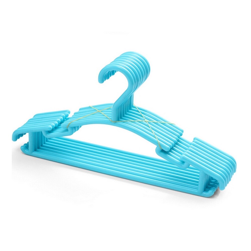 Liplasting 10pcs/lot Childrens Plastic Hangers Clothes Coat Trouser Bar Baby Toddler Kids 5 Colors Hook Household Organization: 05
