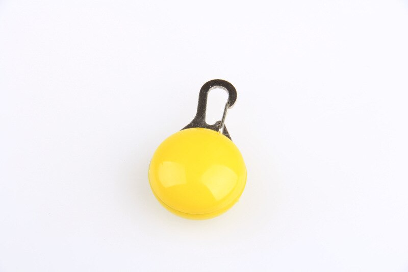 Collar COLGANTE para mascotas, luz LED de noche, linterna luminosa de seguridad, Collar de luces para mascotas, colgante de bola de iluminación: YELLOW