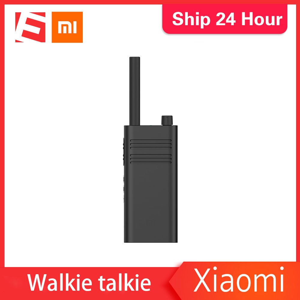 100% Original Xiaomi Mijia Smart Walkie Talkie 1-5 km Call 16 Channel Anti-Jamming Long Standby Handheld Wireless Interphone: black