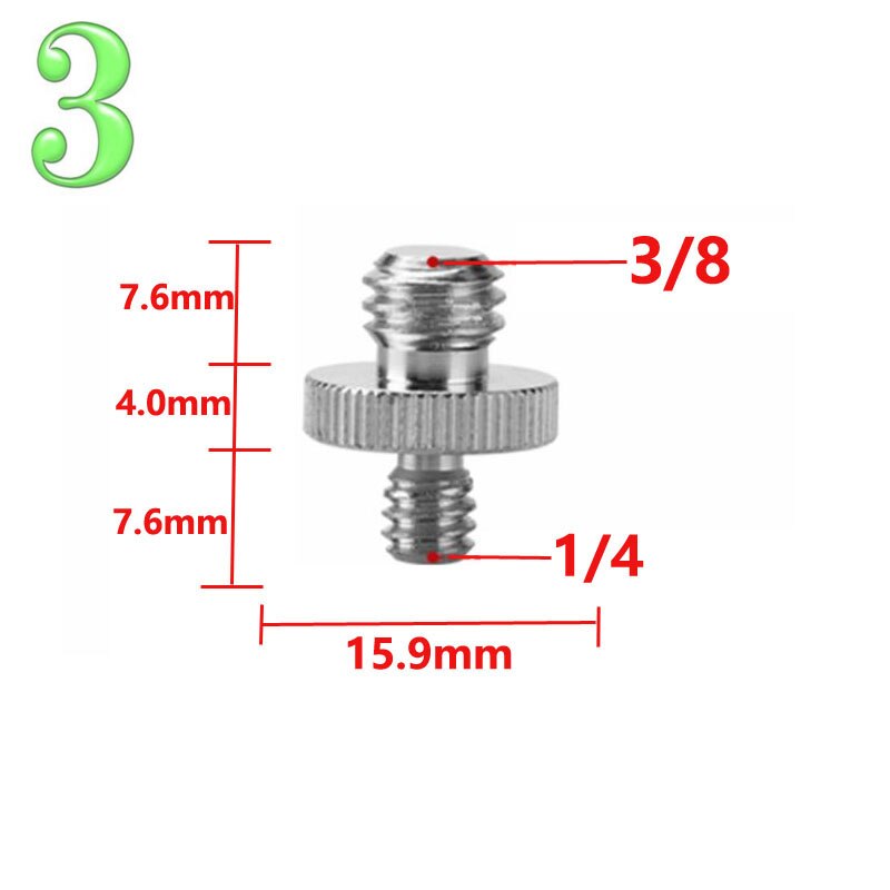 1/4" to 3/8" Male to Female Thread Screw Mount Adapter Tripod Plate Screw mount for Camera Flash Tripod Light Stand: 3