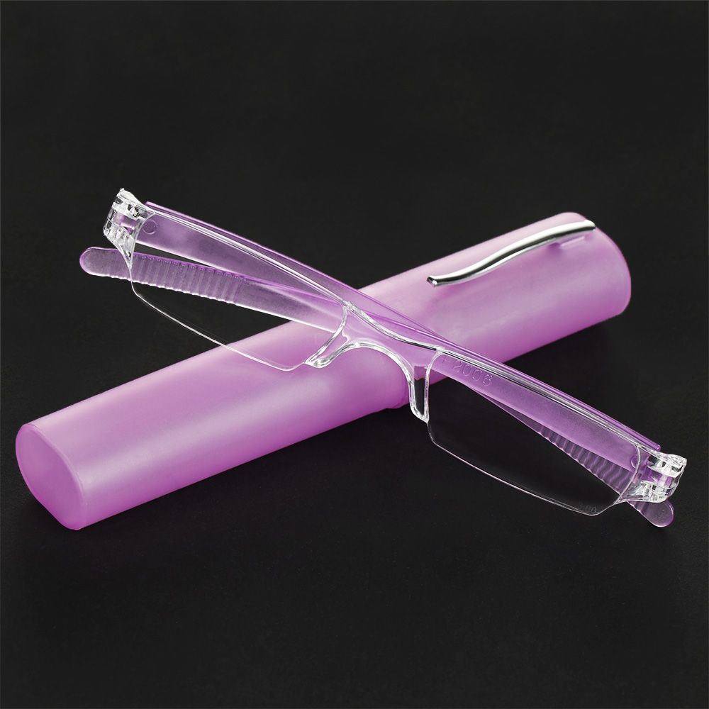 Occhiali da lettura ultraleggeri uomo donna tendenza gelatina colore occhiali da lettura presbiopia Diopter + 1.0 1.5 2.0 a 4.0 occhiali con custodia: Rosso / +300