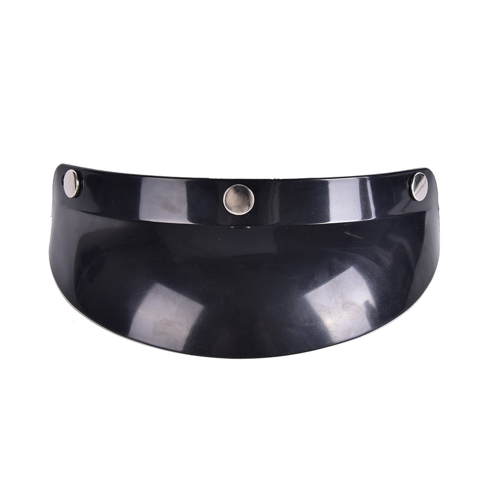Vintage 3-Snap Motorhelm Piek Lens Open Gezicht Zonnescherm Visor Shield