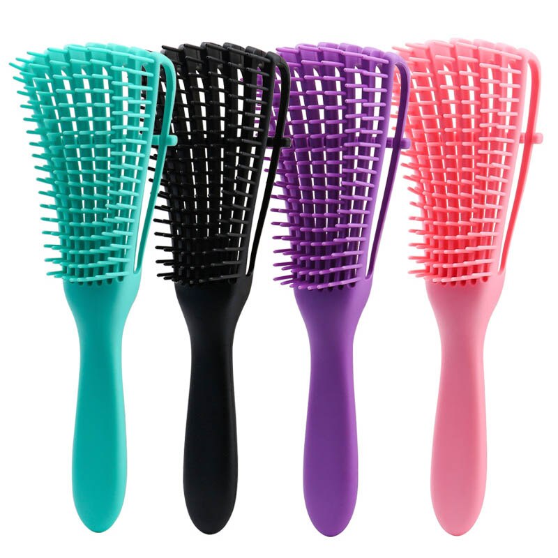 1 pz spazzola districante per capelli ricci antiscivolo in gomma polpo spazzola per capelli pettine spazzole per massaggio del cuoio capelluto accessori per il bagno