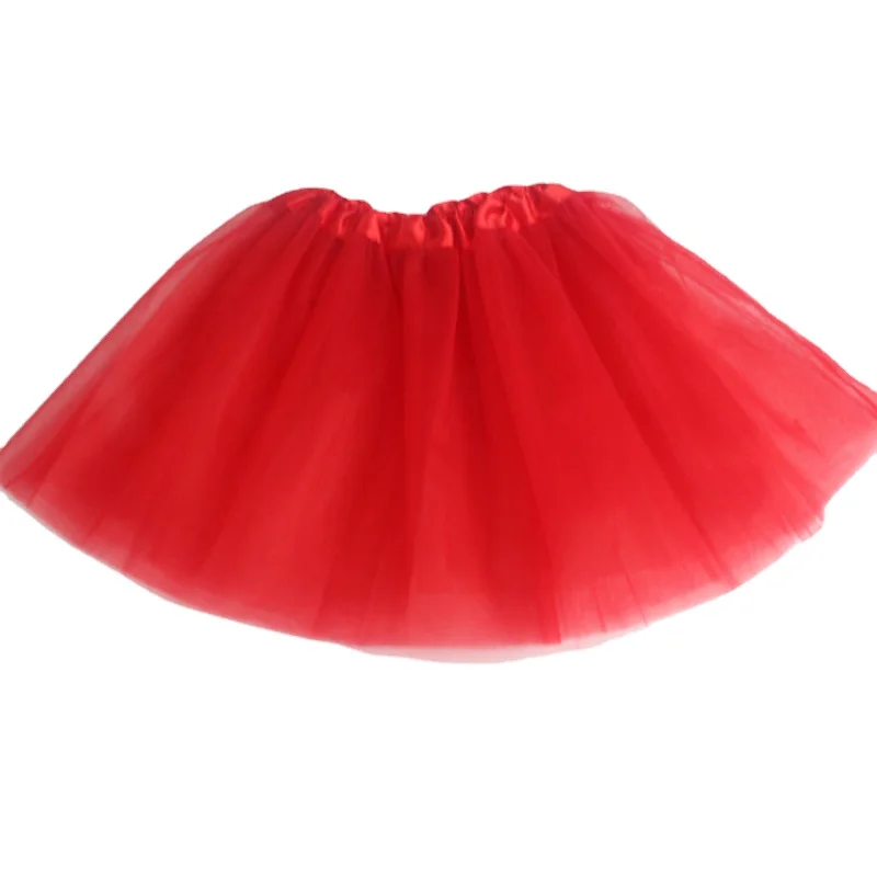 Jupe tutu élastique pour filles, vêtements de danse de Ballet, Mini jupe pour fête d'anniversaire, danse, 3 couches en Tulle pour enfants de 2 à 8 ans